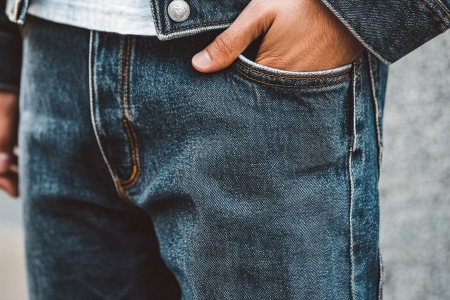 Stylish High-Waisted Turn-Up Denim