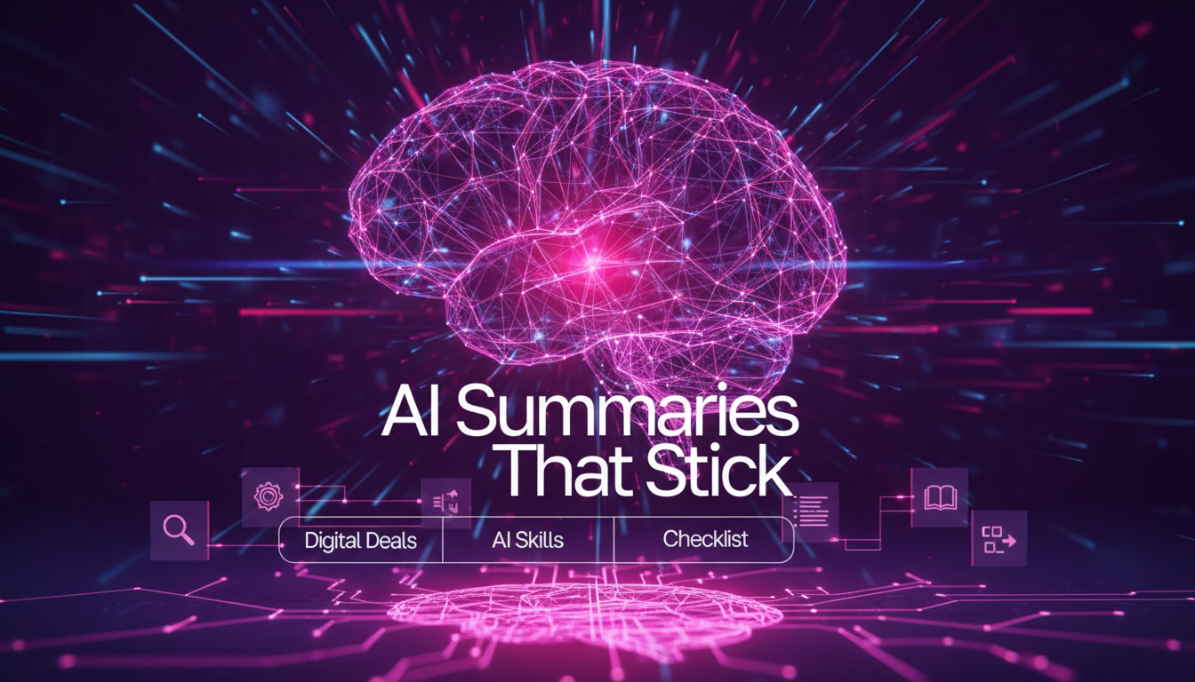 AI Summaries That Stick: A Workflow for Clear Decisions