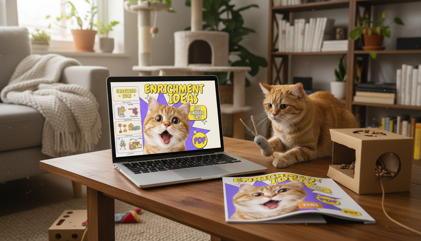 Indoor Cat Enrichment: DIY Toys, Play Routines & Home Setup