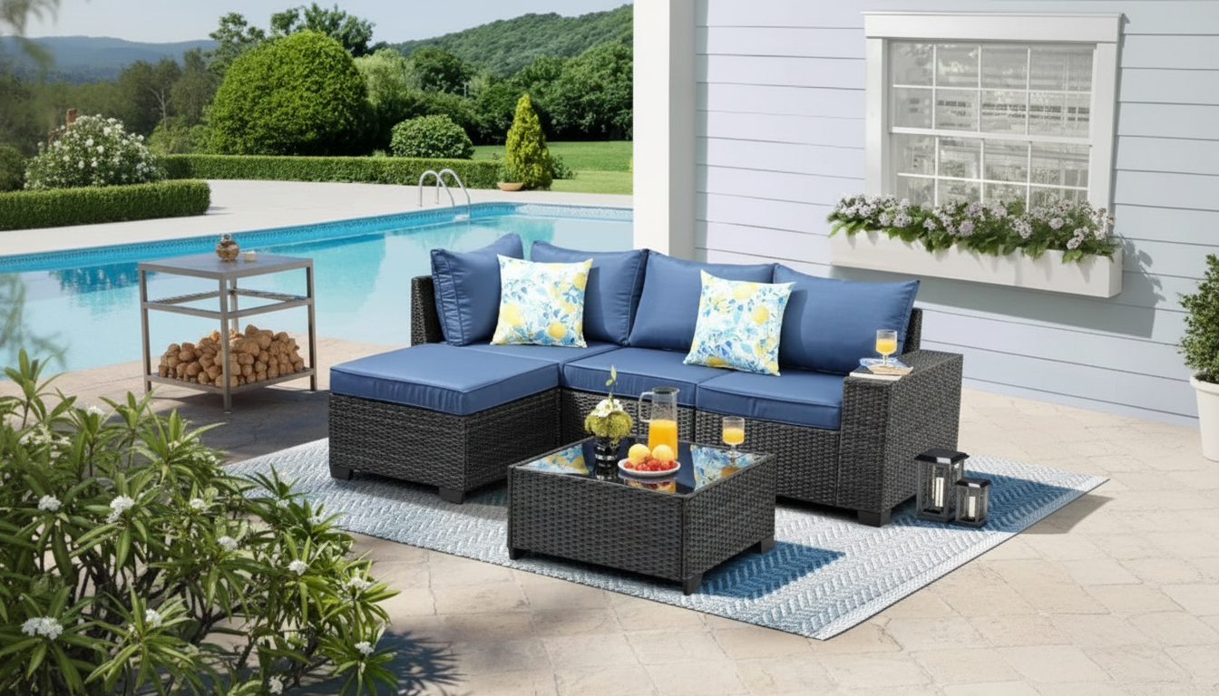 5-Piece Outdoor Patio Furniture Set: Fit, Materials, Tips